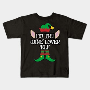 I'm The Wine Lover Christmas Elf Kids T-Shirt